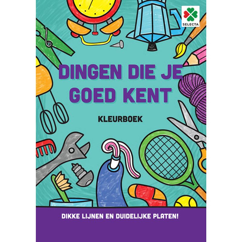 Foto van Selecta kleurboek dingen die je goed kent junior 30 cm papier