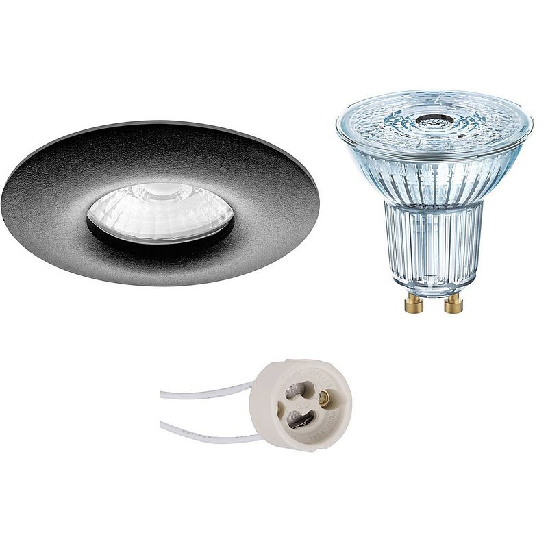 Foto van Led spot set - osram parathom par16 927 36d - pragmi luno pro - waterdicht ip65 - gu10 fitting - dimbaar - inbouw rond -