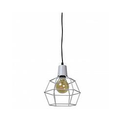 Foto van Urban interiors hanglamp wire wit 24 cm