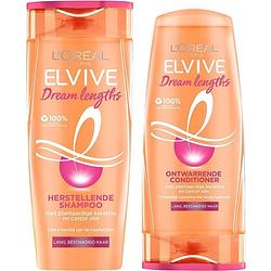 Foto van L'soréal elvive dream lengths shampoo en conditioner pakket - 1 x shampoo + 1 x conditioner