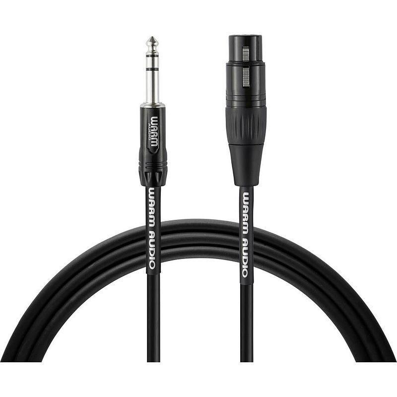 Foto van Warm audio pro series xlr verbindingskabel [1x xlr-bus - 1x jackplug male 6,3 mm] 1.80 m zwart