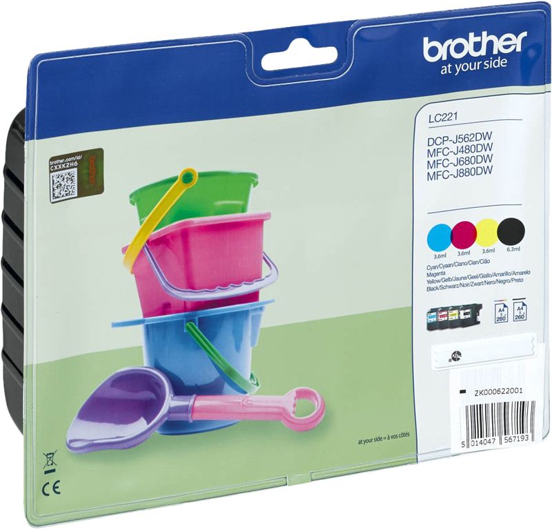 Foto van Brother lc-221 cartridges combo pack