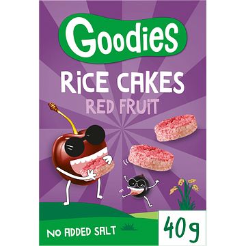 Foto van Goodies luchtige rijstwafeltjes rood fruit 40g aanbieding bij jumbo | 2 + 1 gratis