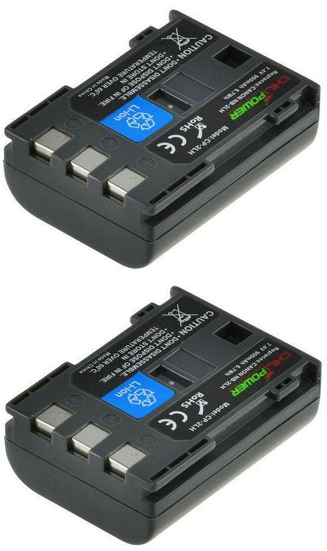 Foto van Chilipower nb-2lh / nb-2l accu voor canon - 900mah - 2-pack