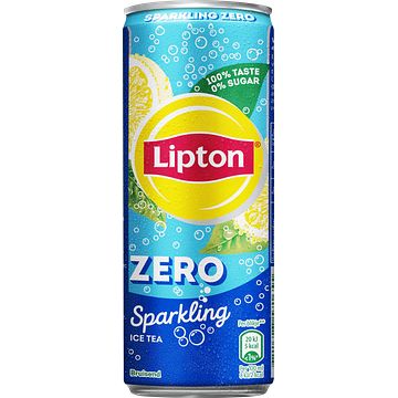 Foto van Lipton ice tea sparkling zero sugar 250ml bij jumbo