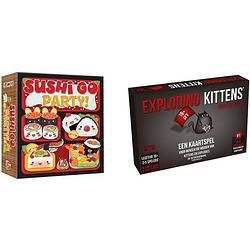 Foto van Spellenbundel - kaartspel - 2 stuks - sushi go party & exploding kittens nsfw