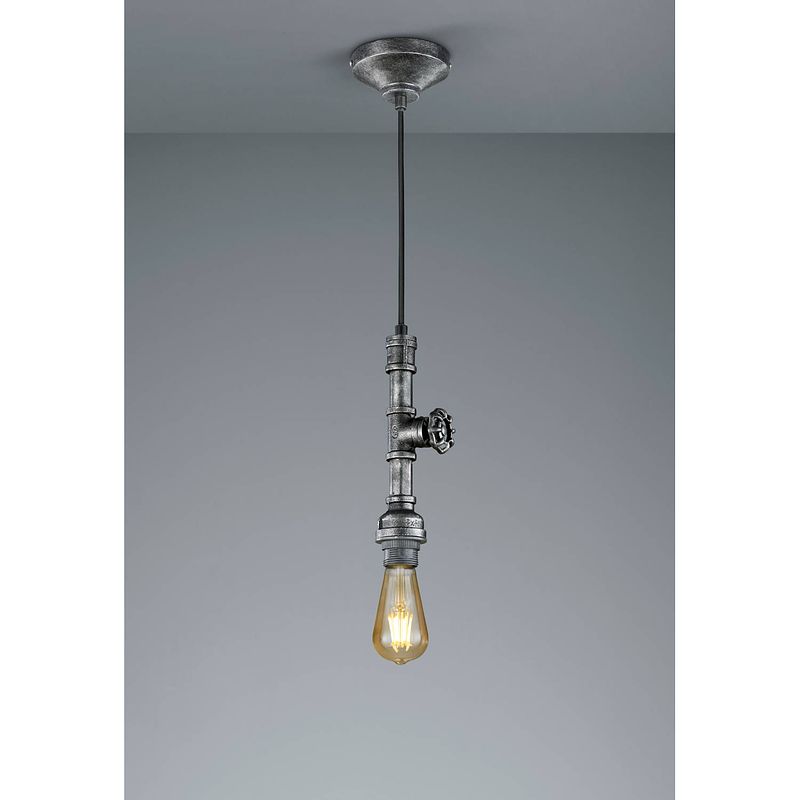 Foto van Vintage hanglamp gotham - metaal - zilver