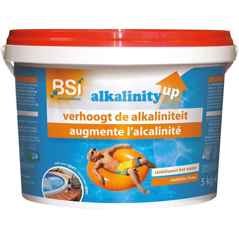 Foto van Bsi zwembadreinigingsmiddel alkalinity up 5 kg blauw/wit