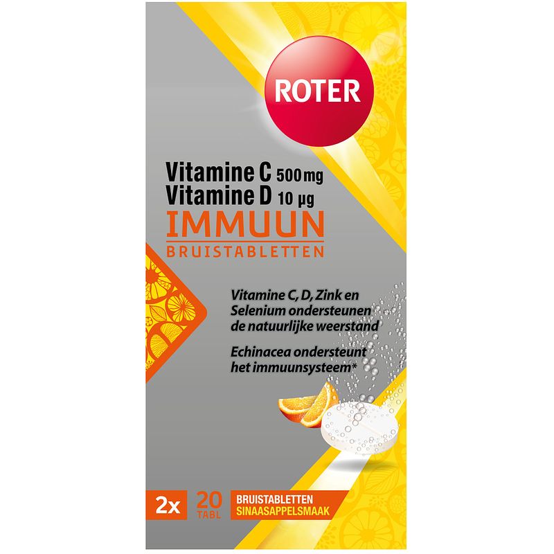 Foto van Roter vitamine c & d immuun bruistabletten