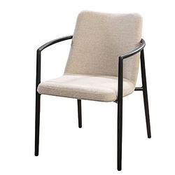 Foto van Yoi - youkou dining chair alu black/flax beige