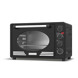 Foto van Turbotronic ev45 retro rvs elektrische oven 45 liter - zwart