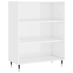 Foto van The living store boekenkast modern - 69.5 x 32.5 x 90 cm - hoogglans wit