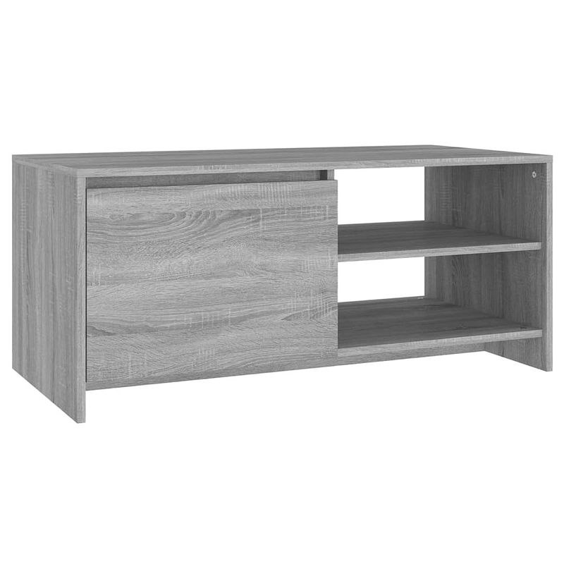 Foto van The living store banktafel - grijs sonoma eiken - 102 x 50 x 45 cm - bewerkt hout