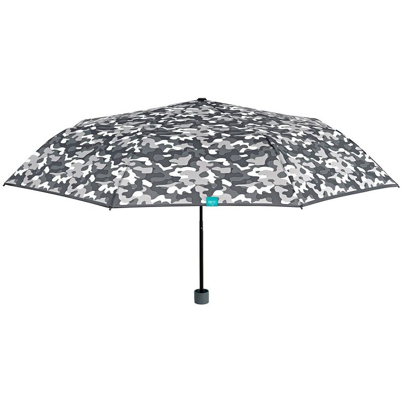 Foto van Perletti paraplu camouflage dames 97 cm microvezel legergroen