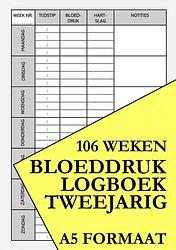 Foto van Bloeddruk logboek tweejarig - voor het noteren van bloeddruk waarden en hartslag - pub publishing - paperback (9789464486209)