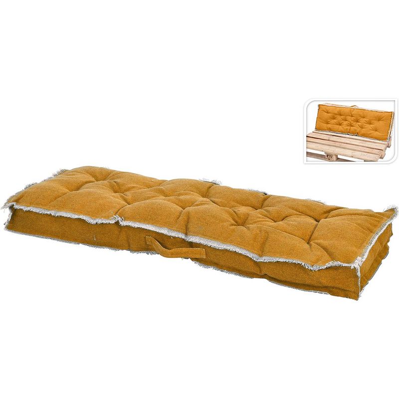 Foto van Maxxgarden palletkussen - rugkussen palletsofa - 120 x 40 cm (geel)