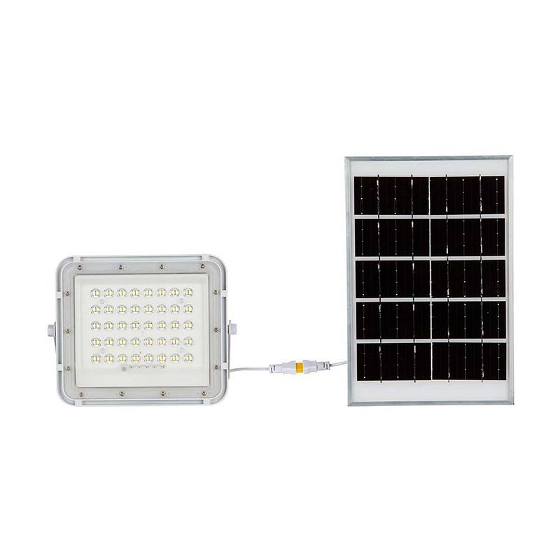 Foto van V-tac vt-40w led solar floodlight - 6400k - 5000mah - 3m kabel - incl.