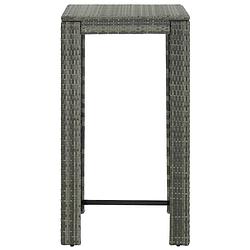 Foto van Infiori tuinbartafel 60,5x60,5x110,5 cm poly rattan grijs