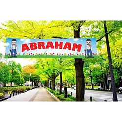 Foto van Abraham pvc spandoek 200 x 50 cm - feestdecoratievoorwerp