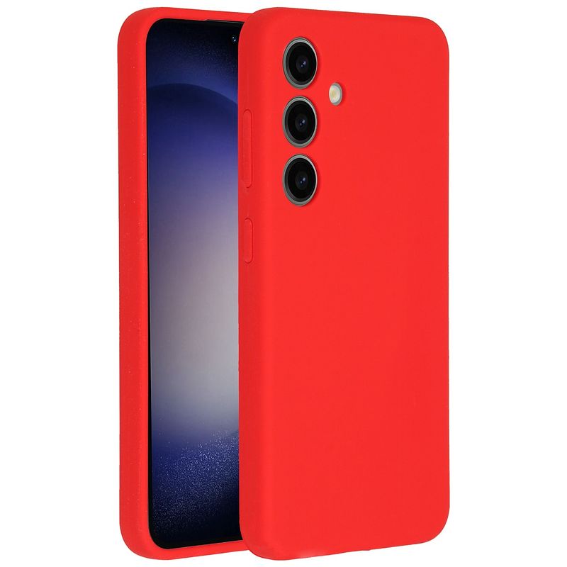 Foto van Accezz liquid silicone backcover samsung galaxy s24 telefoonhoesje rood