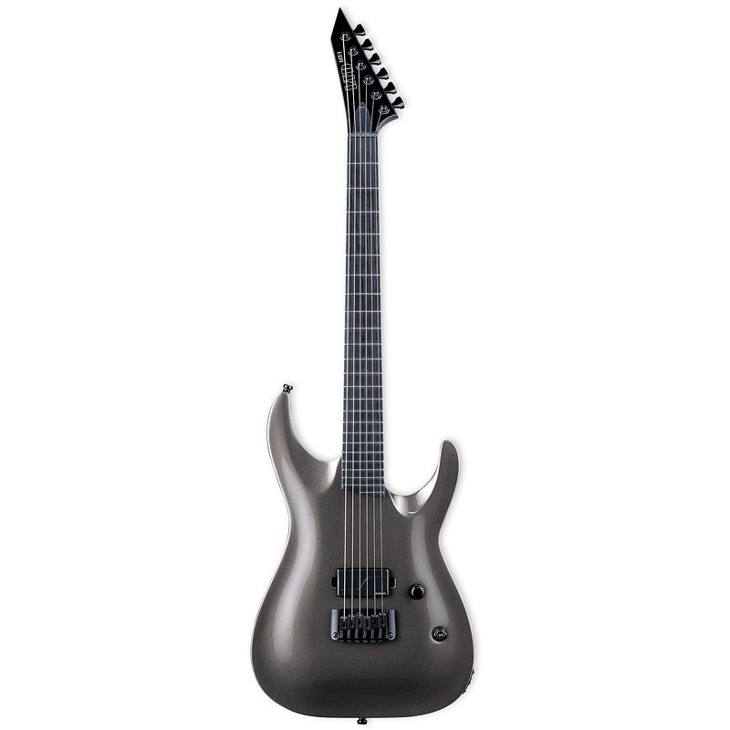 Foto van Esp ltd mick thomson mt-i obsidian metallic elektrische gitaar met koffer