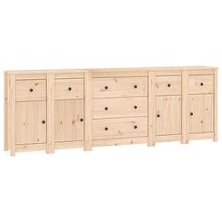 Foto van Vidaxl dressoir 230x35x80 cm massief grenenhout