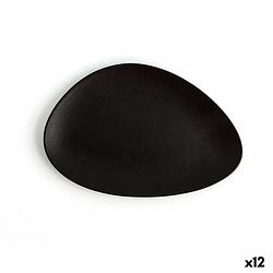 Foto van Platt tallrik ariane antracita driehoekig keramisch zwart ø 21 cm (12 stuks)