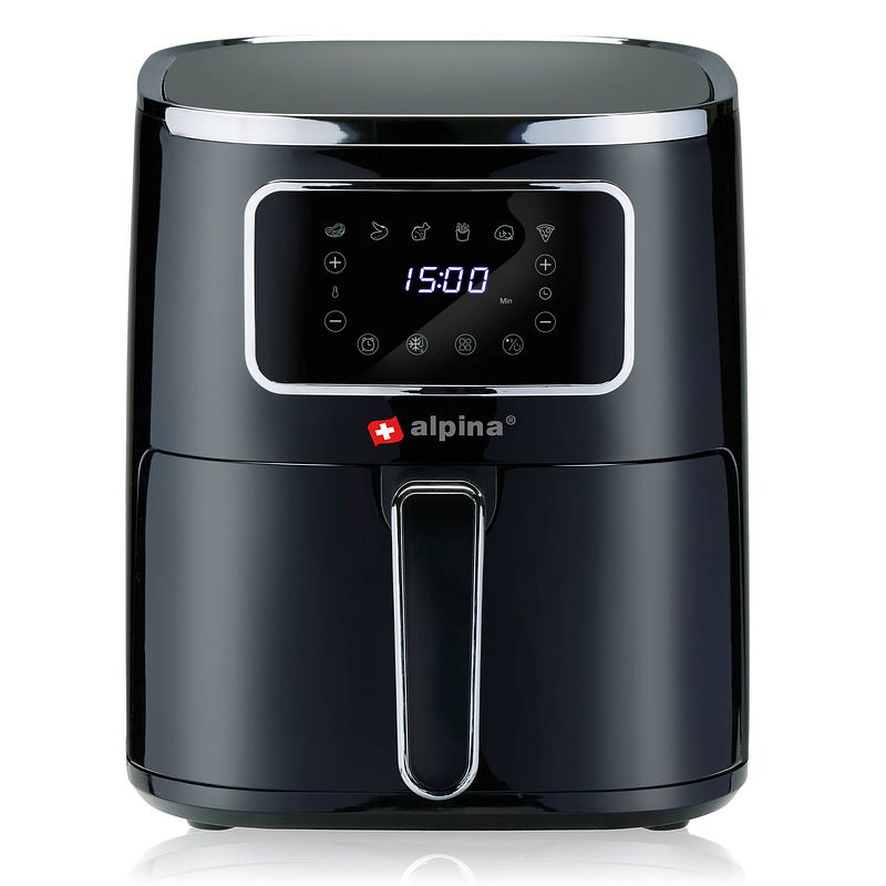 Foto van Alpina airfryer xxl - hetelucht friteuse 4.5l - 80 tot 200°c - 1450w - digitaal display