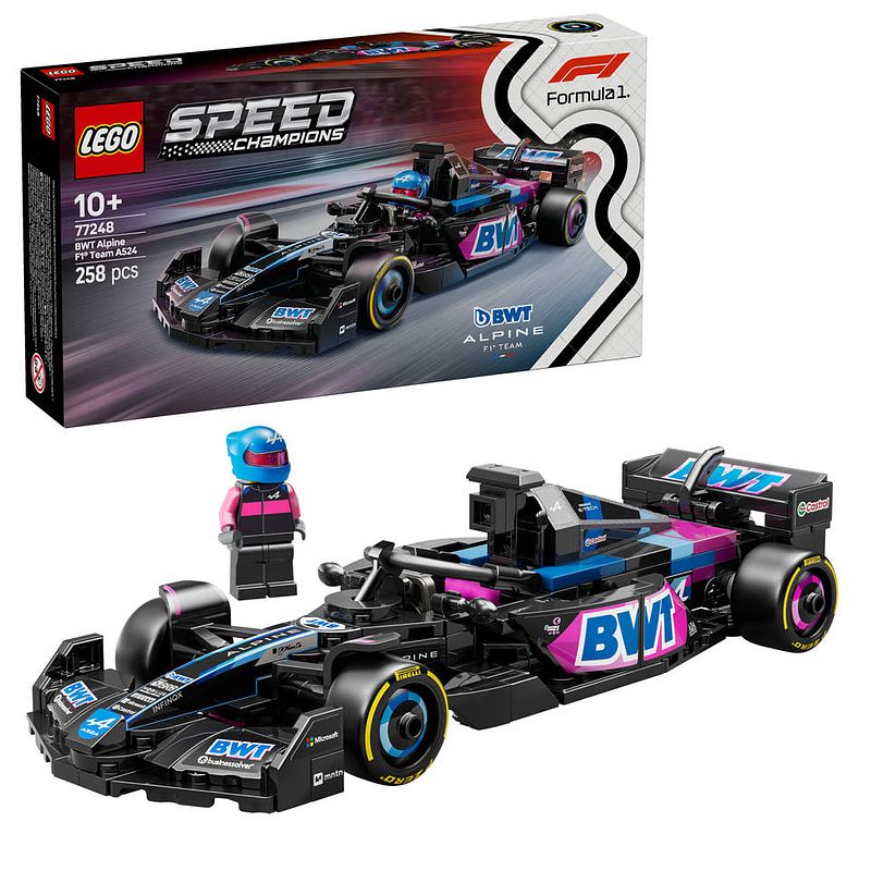 Foto van Lego speed champions bwt alpine f1 team a524 racewagen 77248