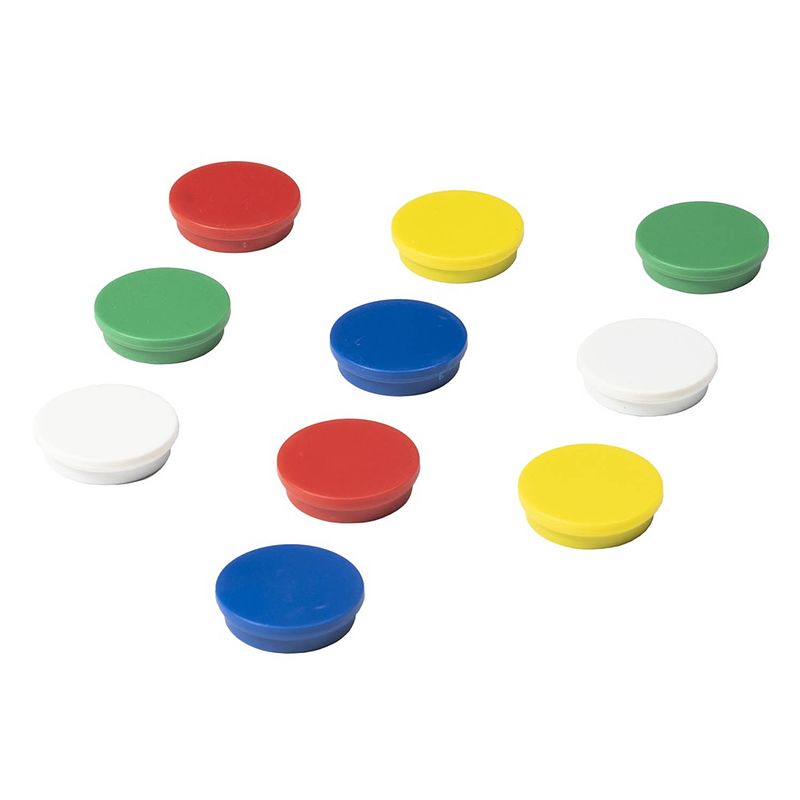 Foto van Whiteboard magneten 30 mm - assortiment - 10 stuks