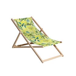 Foto van Madison - houten strandstoel 120x55 - geel - mauel pastel yellow