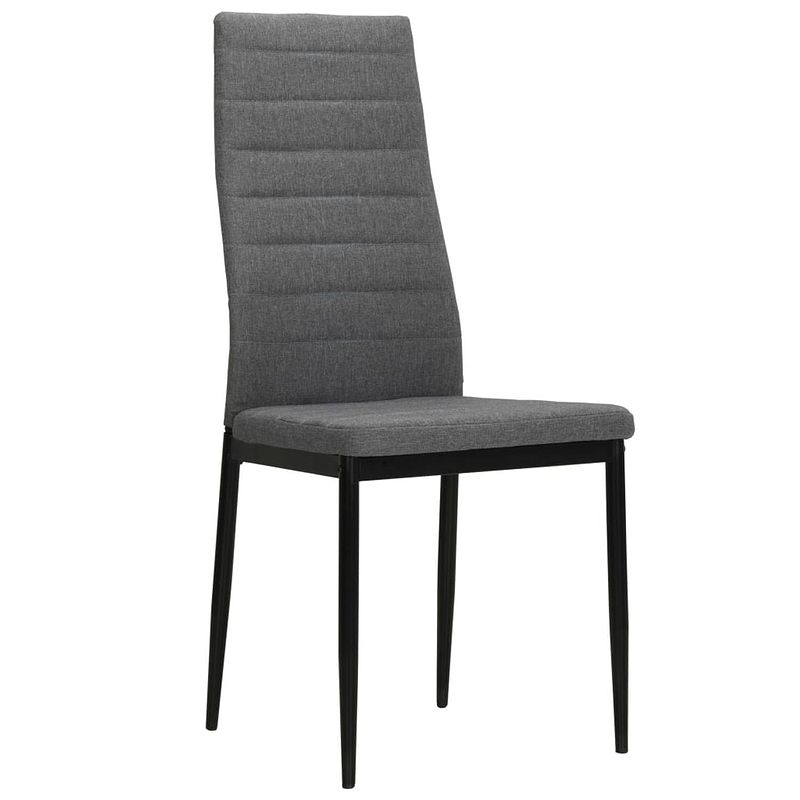 Foto van The living store eetkamerstoelen set - 43 x 44 x 96 cm - lichtgrijs