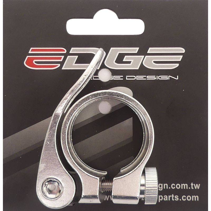 Foto van Zadelpenklem edge ø34.9 aluminium met snelspanner - zilver