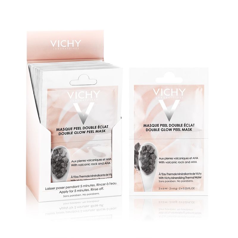 Foto van Vichy pureté thermale glow peel masker sachets 2x6ml