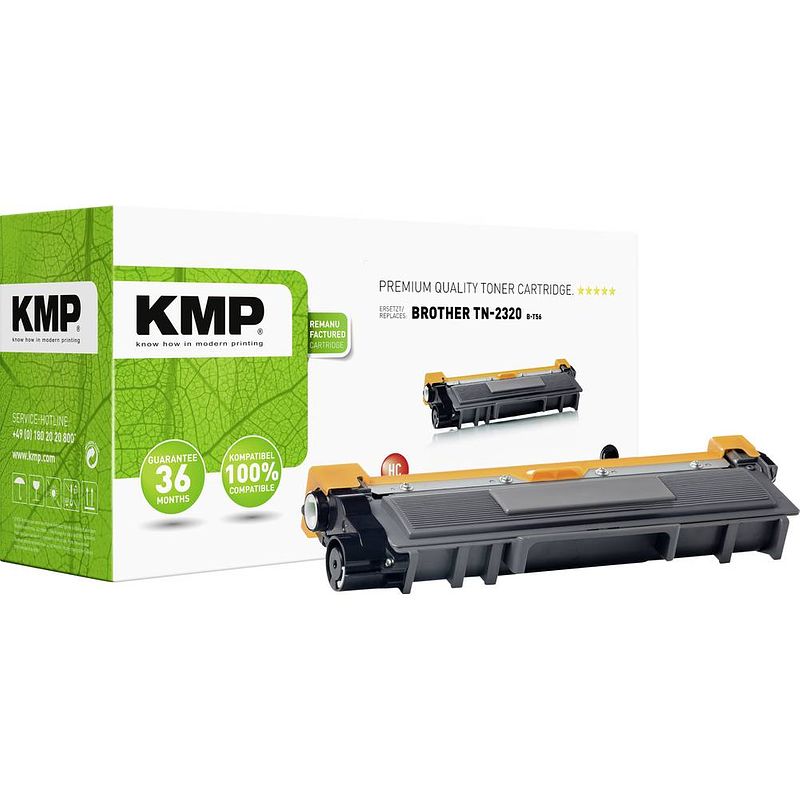 Foto van Kmp toner vervangt brother tn-2310, tn-2320, tn2310, tn2320 compatibel zwart 2600 bladzijden b-t56