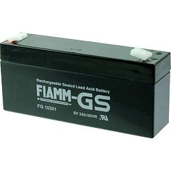 Foto van Fiamm pb-6-3 loodaccu 6 v 3 ah loodvlies (agm) (b x h x d) 134 x 66 x 33 mm kabelschoen 4.8 mm onderhoudsvrij, geringe zelfontlading, vds-certificering