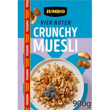 Foto van Jumbo muesli vier noten voordeelverpakking 900g