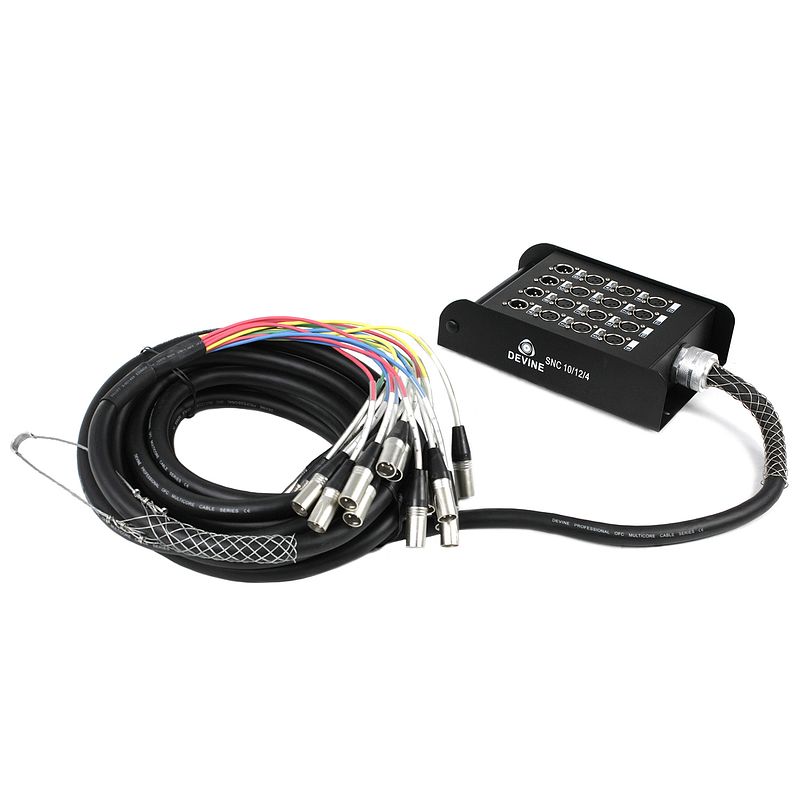 Foto van Devine snc-10-12-4 stagesnake xlr multikabel 12-weg 10 meter