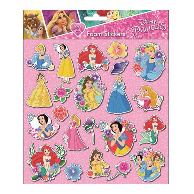 Foto van Disney foamstickers princess 24 x 20,5 cm 22-delig roze