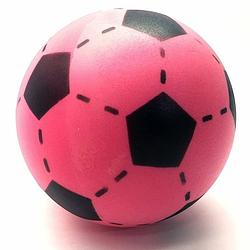 Foto van Foam softbal voetbal roze 20 cm