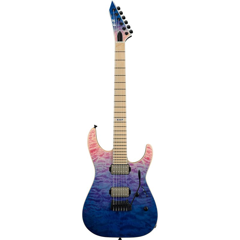 Foto van Esp e-ii m-ii hst qm indigo purple fade elektrische gitaar met koffer