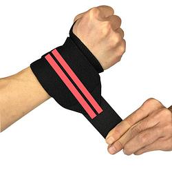 Foto van Fitness / crossfit polsband 2 stuks rood / zwart