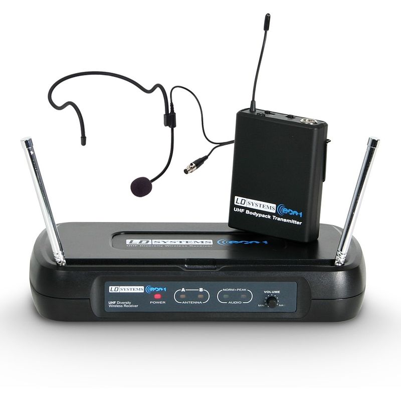 Foto van Ld systems eco 2 bph b6 ii draadloos microfoonsysteem + bodypack + headset (633.4 mhz)