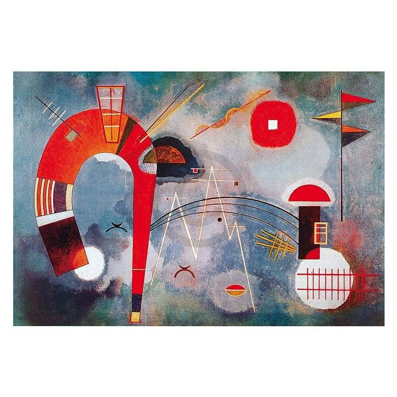 Foto van Wassily kandinsky - rond et pointu kunstdruk 100x70cm