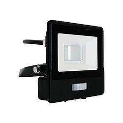 Foto van V-tac vt-118s-1 led schijnwerper met sensor - 10 w - 735 lm - 4000k -