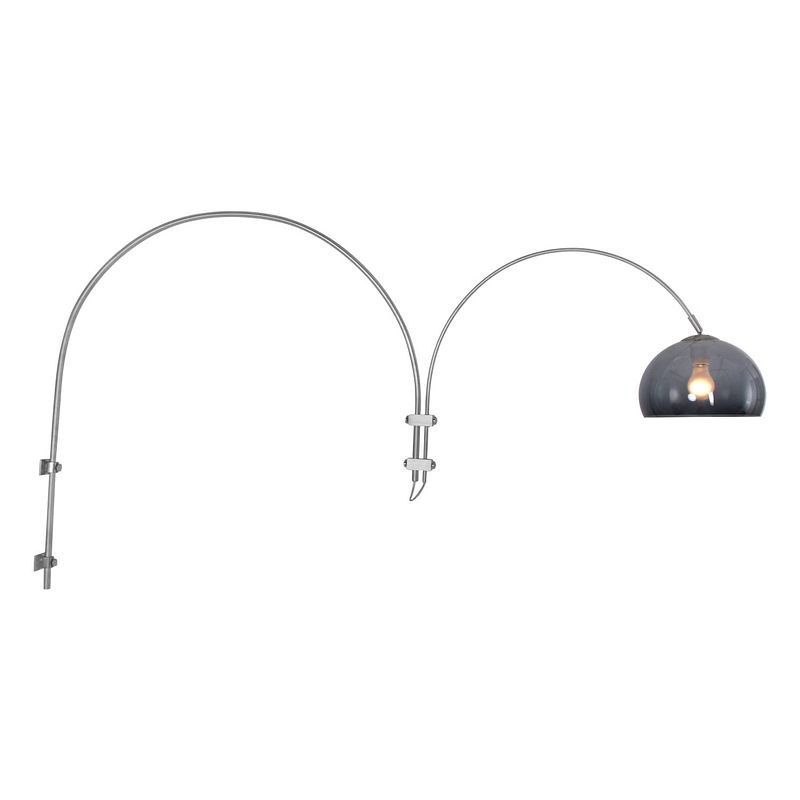 Foto van Moderne wandlamp - steinhauer - kunststof - modern - e27 - l: 39cm - voor binnen - woonkamer - eetkamer - zilver