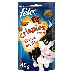Foto van Felix® crispies met rund & kipsmaak kattensnacks 45g bij jumbo
