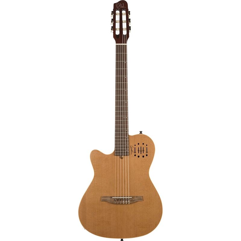 Foto van Godin multiac nylon encore sg natural left handed linkshandige elektrisch-akoestische klassieke gitaar