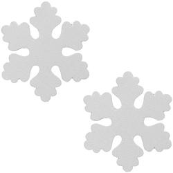 Foto van 2x witte decoratie sneeuwvlok van foam 40 cm - hangdecoratie