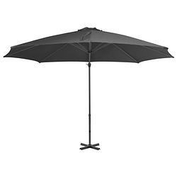 Foto van The living store hangende parasol - luxe - 300 x 238 cm - antraciet